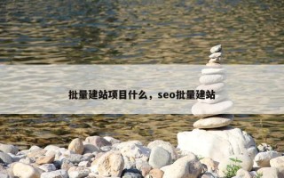 批量建站项目什么，seo批量建站