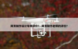 网页制作设计导师评价？ 网页制作老师的评价？