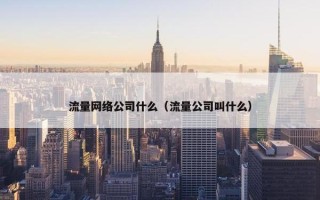 流量网络公司什么（流量公司叫什么）