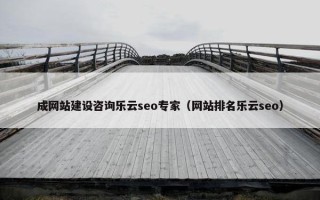 成网站建设咨询乐云seo专家（网站排名乐云seo）