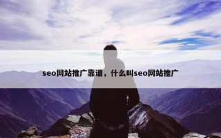 seo网站推广靠谱，什么叫seo网站推广