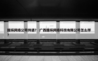 国纵网络公司待遇？ 广西国纵网络科技有限公司怎么样？