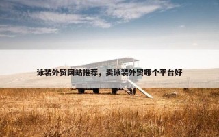 泳装外贸网站推荐，卖泳装外贸哪个平台好