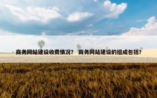 商务网站建设收费情况？ 商务网站建设的组成包括？