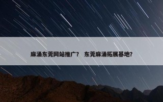 麻涌东莞网站推广？ 东莞麻涌拓展基地？
