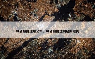 域名被抢注册公司，域名被抢注的经典案例