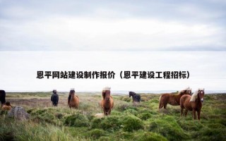 恩平网站建设制作报价（恩平建设工程招标）