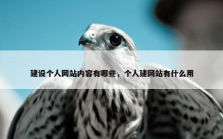 建设个人网站内容有哪些，个人建网站有什么用
