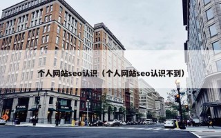 个人网站seo认识（个人网站seo认识不到）