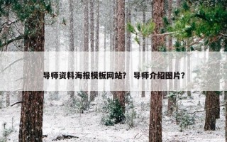 导师资料海报模板网站？ 导师介绍图片？