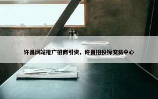 许昌网站推广招商引资，许昌招投标交易中心