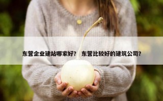 东营企业建站哪家好？ 东营比较好的建筑公司？
