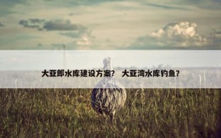 大亚郎水库建设方案？ 大亚湾水库钓鱼？