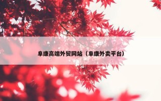 阜康高端外贸网站（阜康外卖平台）