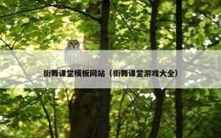 街舞课堂模板网站（街舞课堂游戏大全）