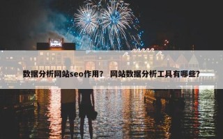 数据分析网站seo作用？ 网站数据分析工具有哪些？