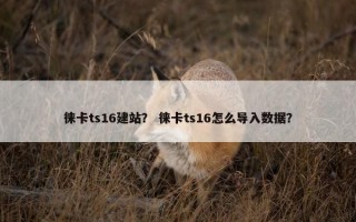 徕卡ts16建站？ 徕卡ts16怎么导入数据？