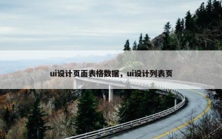 ui设计页面表格数据，ui设计列表页