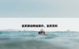 宣武建设网站报价，宣武百科