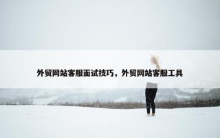 外贸网站客服面试技巧，外贸网站客服工具