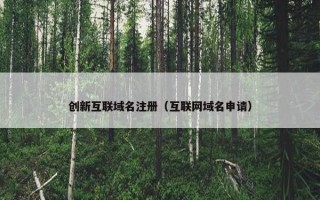 创新互联域名注册（互联网域名申请）