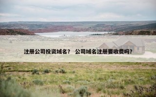 注册公司投资域名？ 公司域名注册要收费吗？