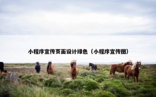 小程序宣传页面设计绿色（小程序宣传图）