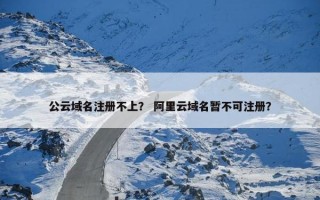 公云域名注册不上？ 阿里云域名暂不可注册？