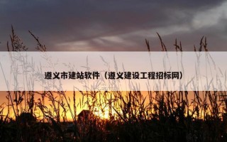 遵义市建站软件（遵义建设工程招标网）