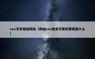 seo引导链接网站（网站seo搜索引擎的原理是什么）