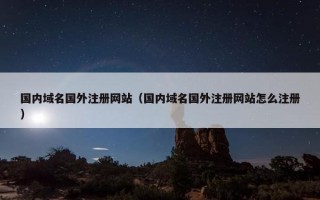 国内域名国外注册网站（国内域名国外注册网站怎么注册）