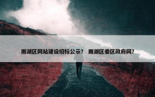 雨湖区网站建设招标公示？ 雨湖区委区政府网？