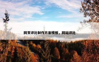 网页评比制作方案模板，网站评比