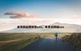单页网站模板做seo，单页式网站seo