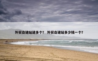 外贸自建站建多个？ 外贸自建站多少钱一个？