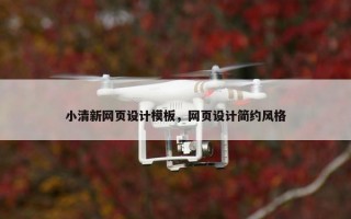 小清新网页设计模板，网页设计简约风格