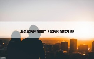 怎么宣传网站推广（宣传网站的方法）