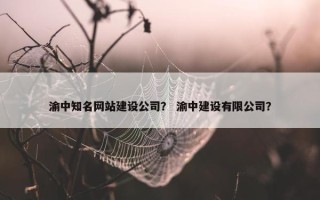 渝中知名网站建设公司？ 渝中建设有限公司？