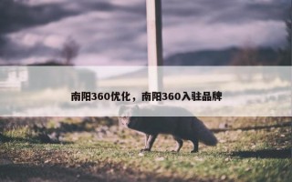 南阳360优化，南阳360入驻品牌