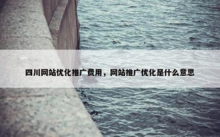 四川网站优化推广费用，网站推广优化是什么意思