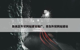 新吴区外贸网站建设推广，青岛外贸网站建设