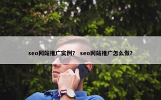 seo网站推广实例？ seo网站推广怎么做？