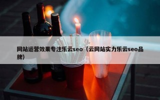 网站运营效果专注乐云seo（云网站实力乐云seo品牌）