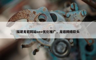 福建龙岩网站seo优化推广，龙岩网络巨头