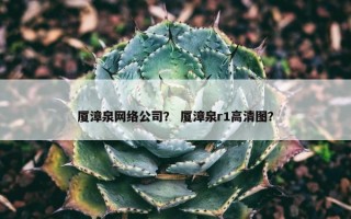 厦漳泉网络公司？ 厦漳泉r1高清图？