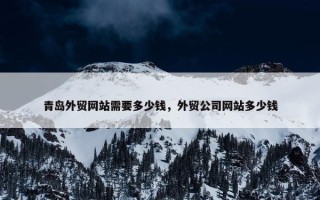 青岛外贸网站需要多少钱，外贸公司网站多少钱