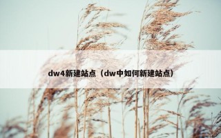dw4新建站点（dw中如何新建站点）