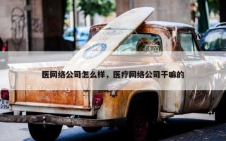 医网络公司怎么样，医疗网络公司干嘛的