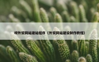 坝外贸网站建站程序（外贸网站建设制作教程）