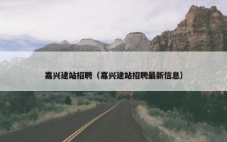 嘉兴建站招聘（嘉兴建站招聘最新信息）